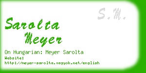 sarolta meyer business card